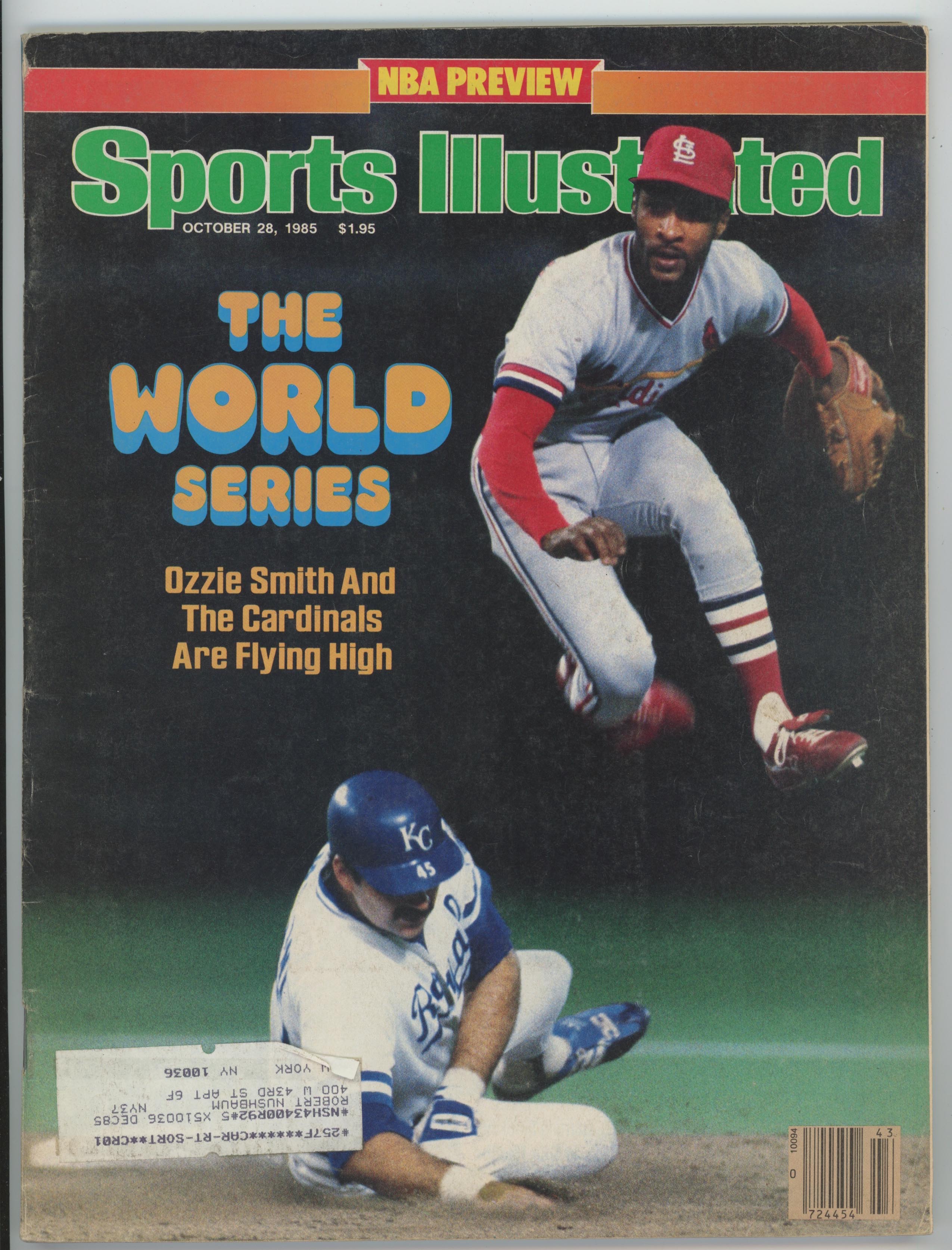 Ozzie Smith Cardinals “The World Series” 10/28/85 EX ML