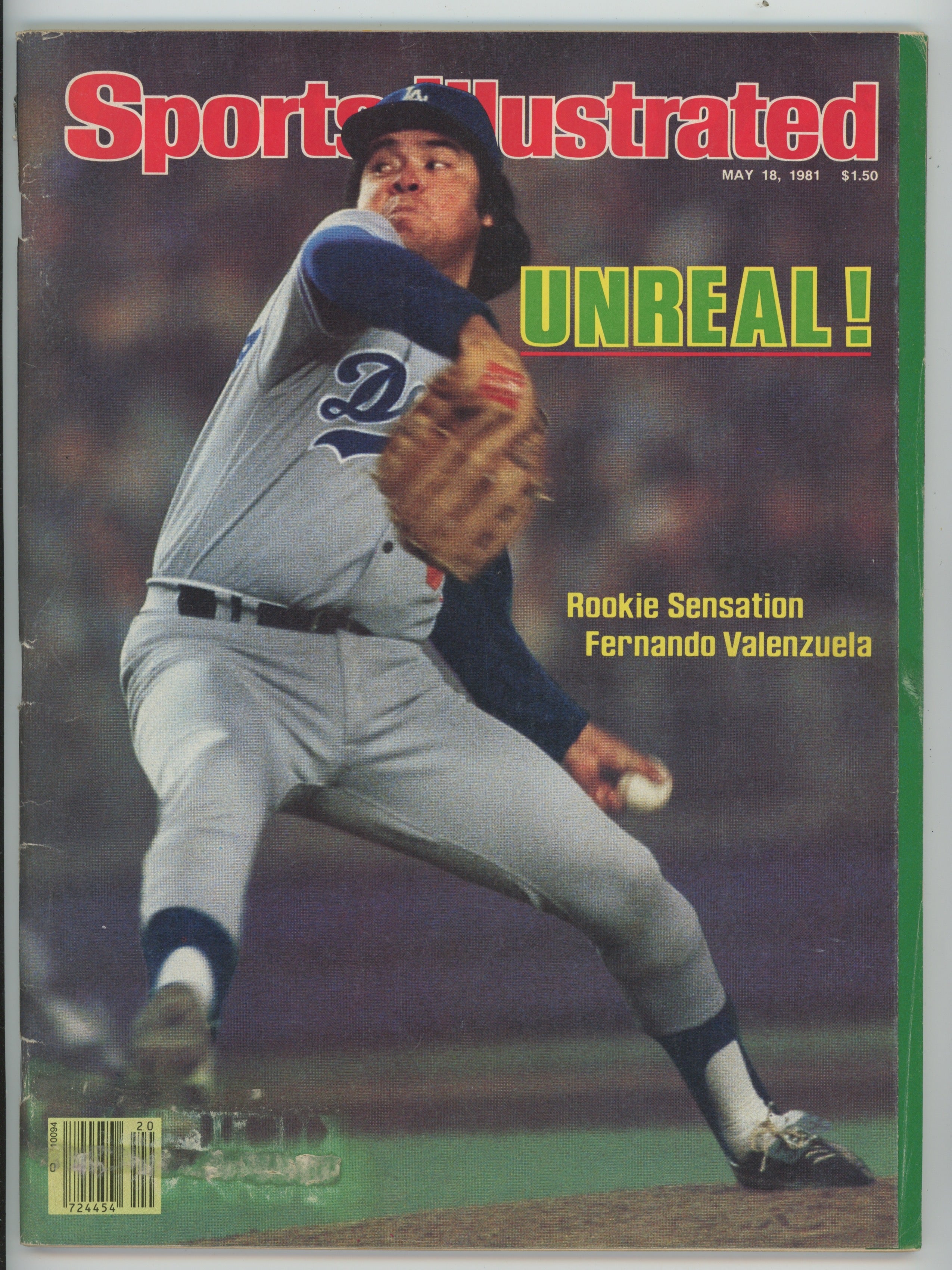 Fernando Valenzuela Dodgers “Rookie Sensation” 5/18/81 EX MLR