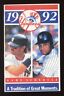 1992 New York Yankees Don Mattingly Modells Baseball Schedule EX-MT