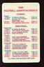 1986 1st Fidelity New York Giants NFL Pocket Schedule NRMT