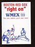 1976 Boston Red Sox Baseball Schedule NRMT