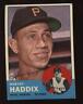 1963 Topps Baseball Card #239 Harvey Haddix Autographed EX+