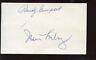 Randy Gumpert & Jim Lonborg Signed Index Card Mickey Mantle HR Pitchers Hologram