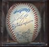 American League Stars #1 Signed OAL Brown Baseball 19 Signatures JSA LOA