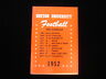 1952 Boston University Football Schedule EX+