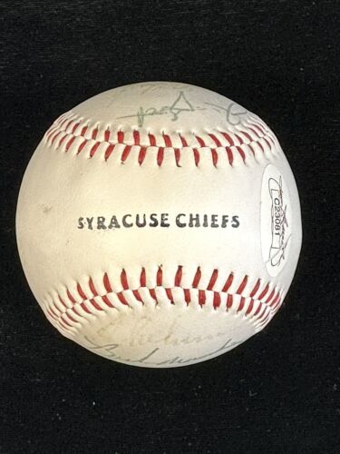 1979 Syracuse Chiefs (Blue Jays) Team Signed Baseball 10 sigs w/ Stieb JSA COA