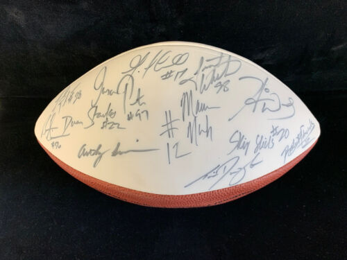 1998 NFL Draft Multi Signed Football 27 Sigs w/ Peyton Manning Fred Taylor ++