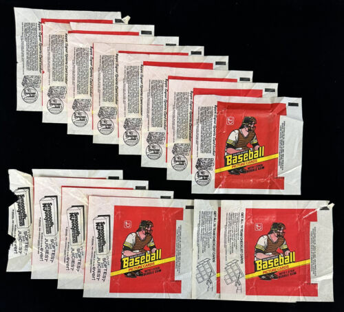 Lot of 14 1978 Topps Baseball Wax Pack Wrappers