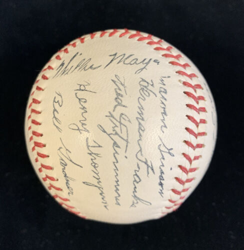 1954 NY Giants Facsimile Team Signed Souvenir Baseball Champions w/ Willie Mays