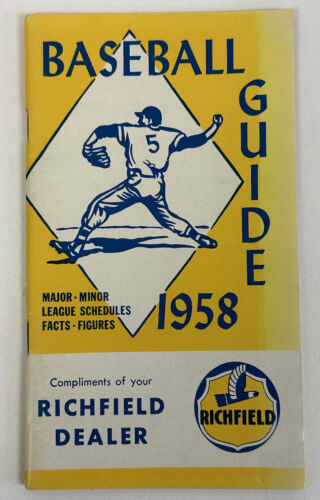 Vintage 1958 Baseball Statistical Guide w/ Mickey Mantle by Richfield Car EX+