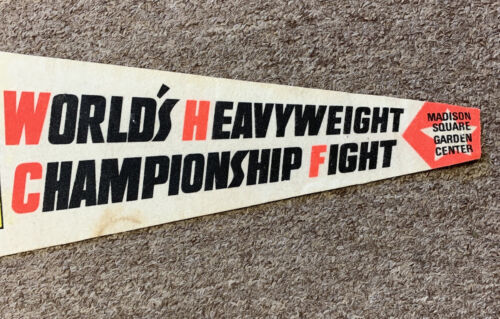 Joe Frazier vs. Muhammad Ali II @ MSG Original 1974 Boxing Pennant