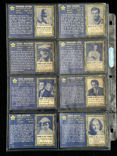 Lot of 51 Different 1953 Topps Who-Z-At-Star Non-Sport Cards Partial Set 51/80