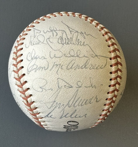 1971 New York Mets Team Signed Baseball 23 sig w/ Seaver Agee / Hodges stamped