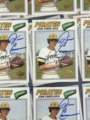 Lot of 25 2005 Topps 1977T John Candelaria Pirates SIGNED Baseball Cards MINT