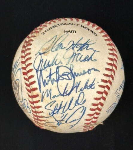 1987 Pawtucket Red Sox Triple AAA TEAM SIGNED Official Baseball 14 sigs w/ Horn