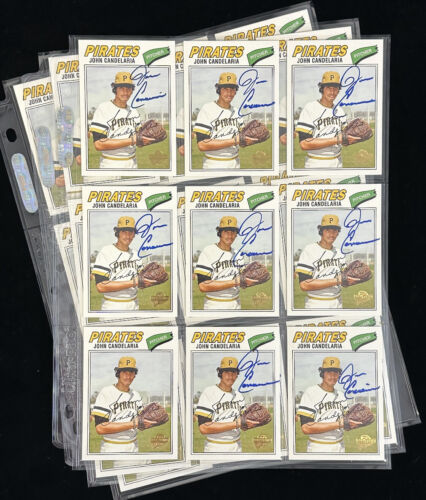 Lot of 25 2005 Topps 1977T John Candelaria Pirates SIGNED Baseball Cards MINT