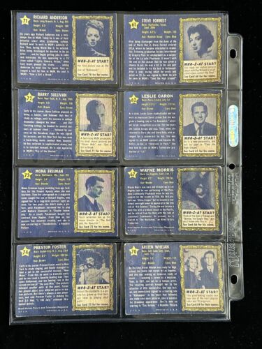 Lot of 51 Different 1953 Topps Who-Z-At-Star Non-Sport Cards Partial Set 51/80