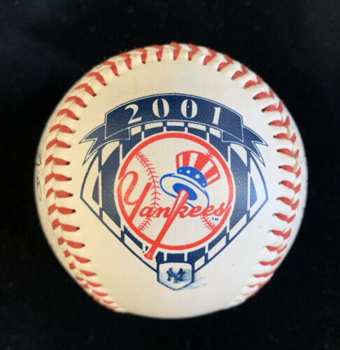 2001 New York Yankees Facsimile Team Signed Fotoball Baseball 25 sigs w/ Jeter