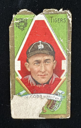 1911 T205 Gold Border Ty Cobb Detroit Tigers HOFer Baseball Card - GENUINE!