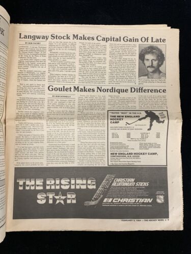 February 3, 1984 The Hockey News Complete Newspaper AS Issue Wayne Gretzky cover