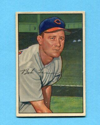 1952 Bowman #23 Bob Lemon Cleveland Indians Baseball Card EX+ ap cres/chp