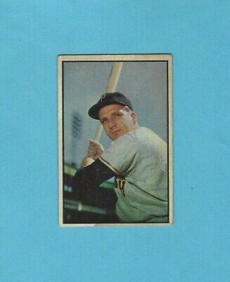 1953 Bowman Color #80 Ralph Kiner Pittsburgh Pirates Baseball Card VG+ w/stain