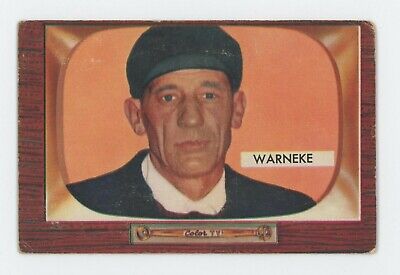 1955 Bowman #299 Lonnie Warneke National League Umpire Baseball Card VG