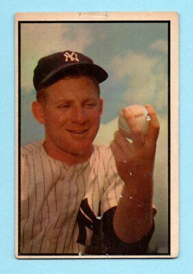 1953 Bowman Color #153 Whitey Ford New York Yankees Baseball Card Low Grade