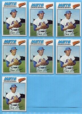 1977 Topps #94 Craig Swan New York Mets Lot of 61 Baseball Cards NM   