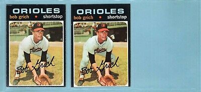 Lot of 11 1971 Topps #193 Bobby Grich Rookie Baseball Cards V/E wrk - NM o/c    