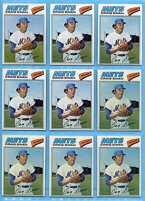 1977 Topps #94 Craig Swan New York Mets Lot of 61 Baseball Cards NM   