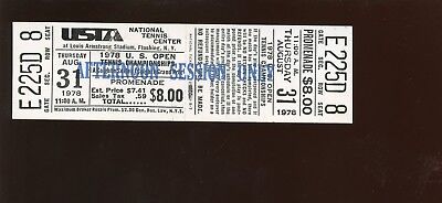 August 31 1978 US Tennis Open Full Ticket NRMT