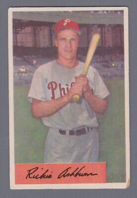 1954 Bowman #15 Richie Ashburn Philadelphia Phillies Baseball Card VG