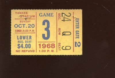 October 20 1968 NFL Ticket Stub San Francisco 49'ers at New York Giants