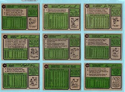 1974 Topps Lot of 14 Different Hall of Famer Baseball Cards LG - Ex/Mt