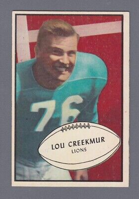 1953 Bowman #34 Lou Creekmur Detroit Lions Football Card Ex/Mt