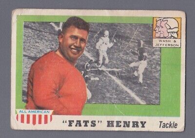 1955 Topps All-American #100 Fats Henry Wash & Jeffer Football Card Low Grade