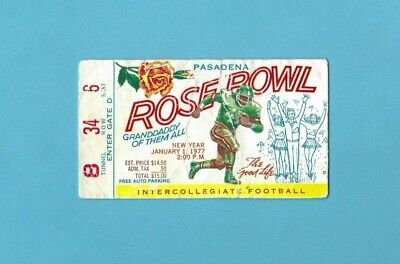 January 1,1977 Michigan Wolverines vs USC Trojans Rose Bowl Ticket Stub 