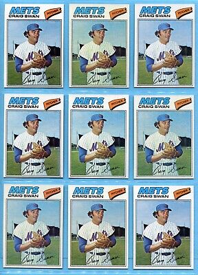 1977 Topps #94 Craig Swan New York Mets Lot of 61 Baseball Cards NM   