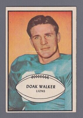 1953 Bowman #6 Doak Walker Detroit Lions Football Card EX prt lns