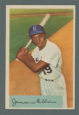 1954 Bowman #74 Junior Gilliam Brooklyn Dodgers Baseball Card Ex/Mt