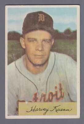 1954 Bowman #23 Harvey Kuenn Detroit Tigers Rookie Baseball Card VG lgt wrks