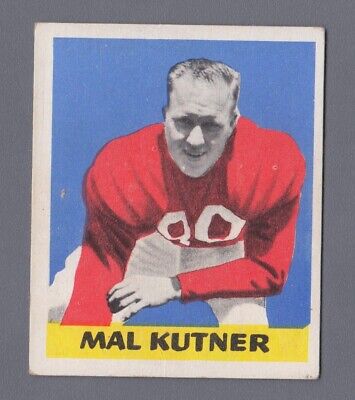 1948 Leaf #14 Mal Kutner Chicago Cardinals Rookie Football Card EX app