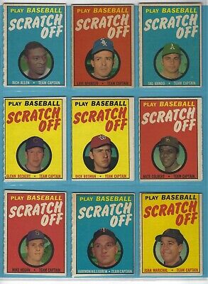 1970 Topps Scratch-Offs Lot of 17 Different Baseball Cards