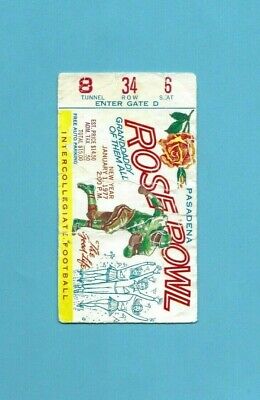 January 1,1977 Michigan Wolverines vs USC Trojans Rose Bowl Ticket Stub 