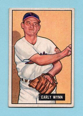 1951 Bowman #78 Early Wynn Cleveland Indians Baseball Card EX ap wrks/ind