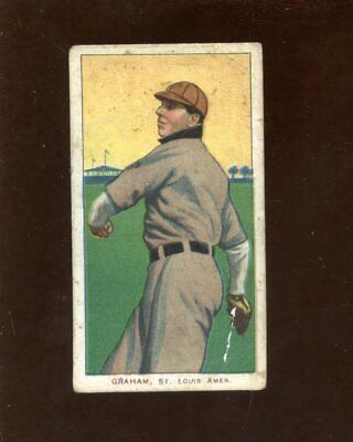 1909-1911 T206 Polar Bear Tobacco Baseball Card Graham St. Louis Browns VGEX