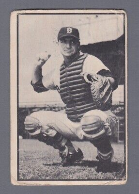 1953 Bowman Black & White #24 Del Wilber Boston Red Sox Baseball Card LG