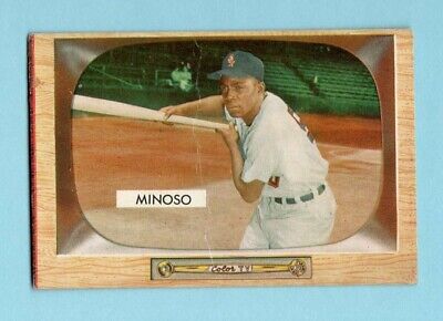 1955 Bowman #25 Minnie Minoso Chicago White Sox Baseball Card creased