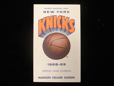 1968-69 New York Knicks Basketball Schedule